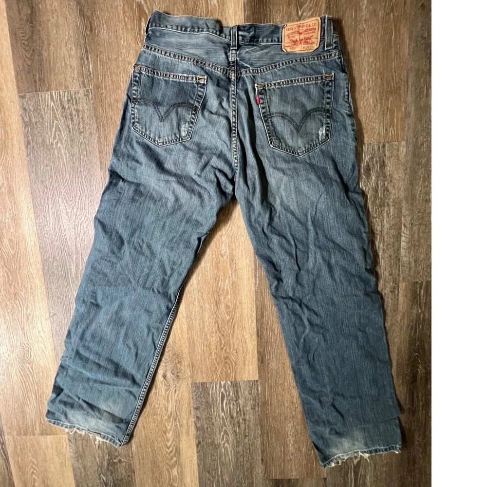 Levi's 559 Relaxed Straight Jeans Mens 34x32 Blue Denim Medium Wash Classic